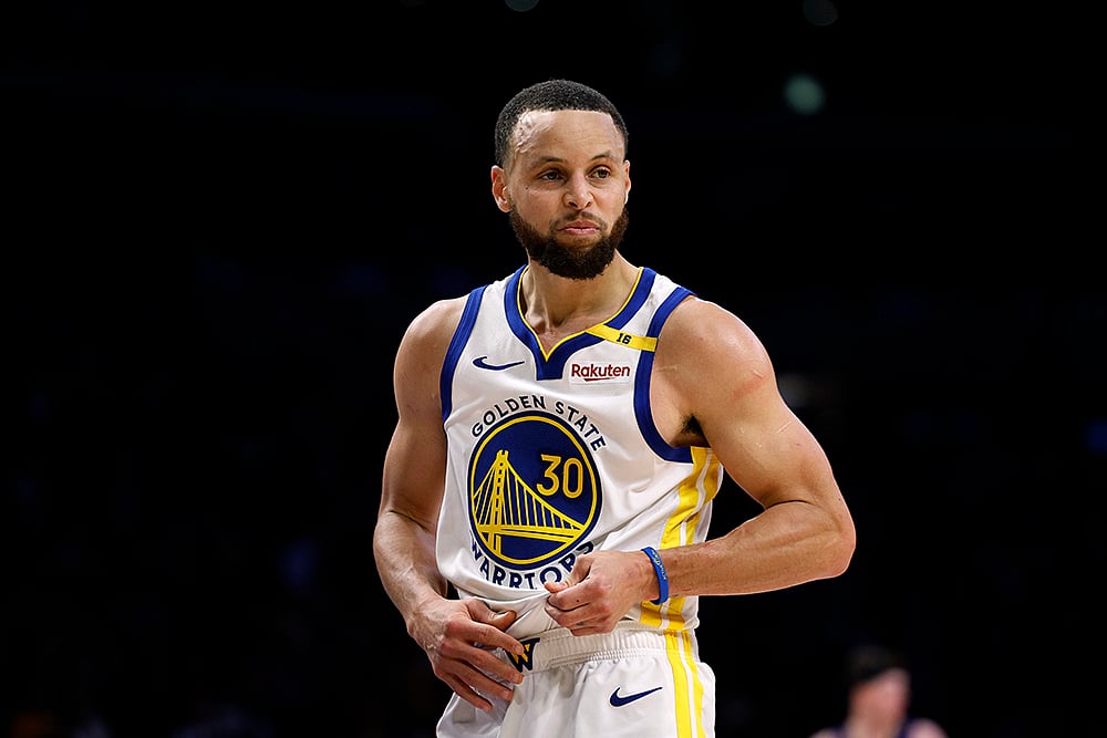 NBA Basketball Golden State Warriors vs Los Angeles Lakers game: Stephen Curry 