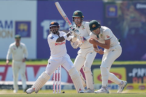 SL Vs AUS 2nd Test Day 2: Sri Lanka's Kusal Mendis plays a shot 