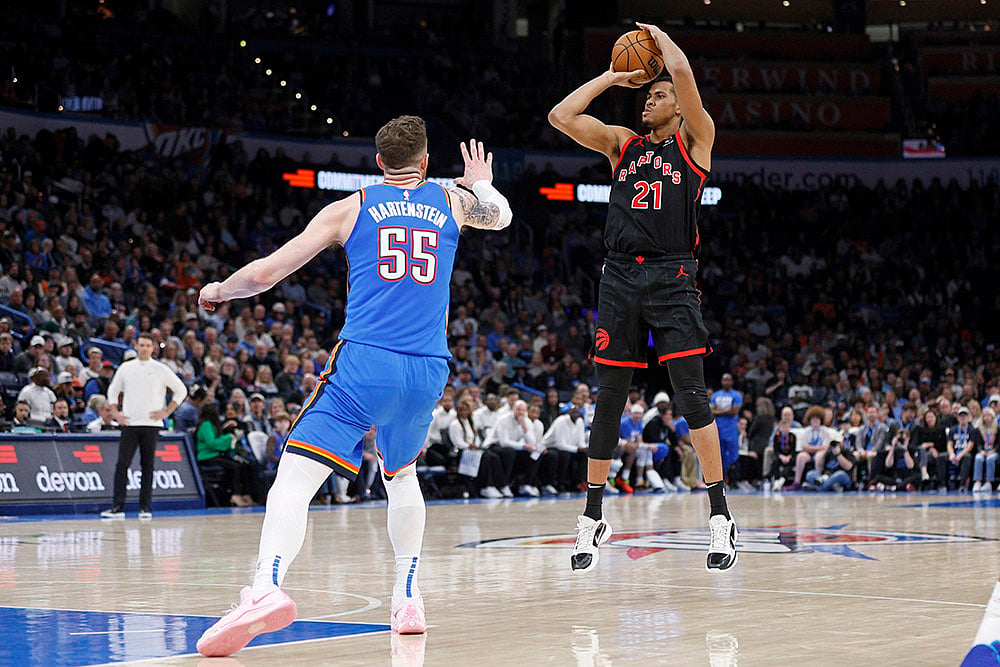 NBA Basketball game Toronto Raptors vs Oklahoma City Thunder: Isaiah Hartenstein