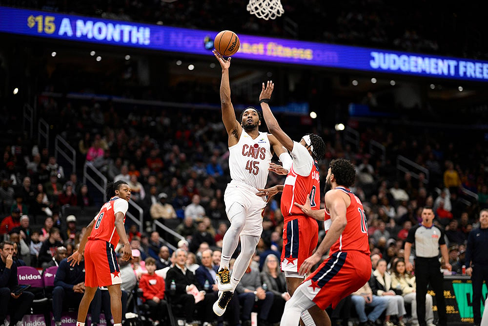 NBA Basketball game Cleveland Cavaliers vs Washington Wizards: Donovan Mitchell