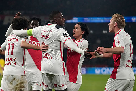 Ligue 1: Monaco's Denis Zakaria celebrates after scoring his sides first goal 