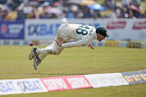 SL Vs AUS, 2nd Test Day 3: Australia's Josh Inglis fields a ball