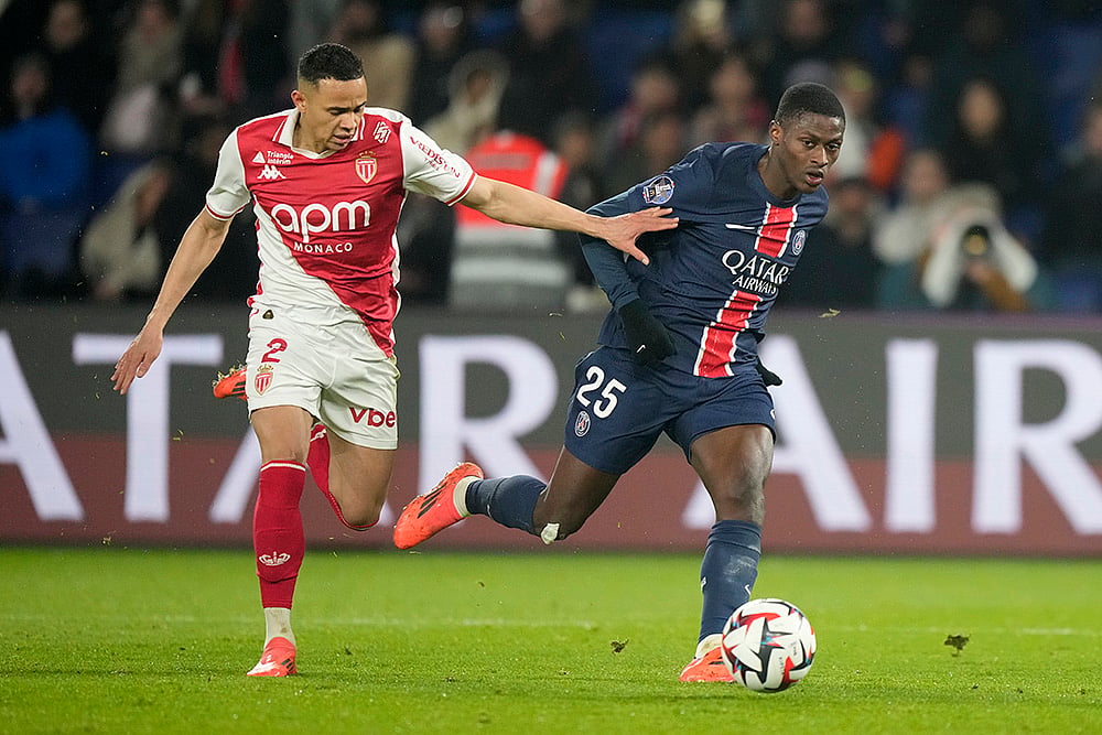 France Soccer League One Ligue 1 football PSG vs Monaco: Vanderson