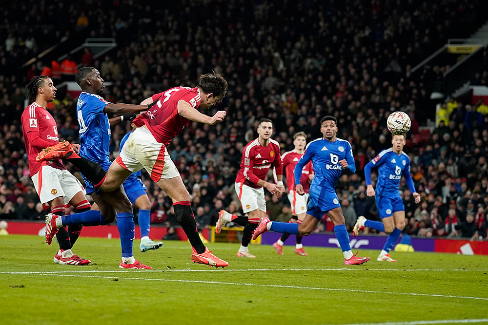 FA Cup fourth round soccer Manchester United vs Leicester City football: Harry Maguire