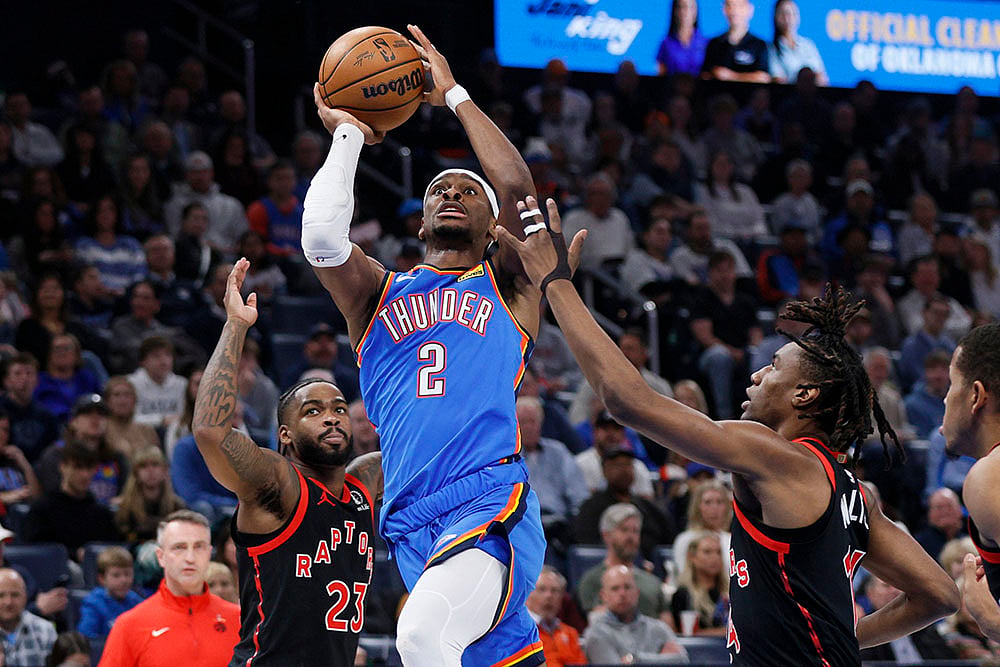 NBA Basketball game Toronto Raptors vs Oklahoma City Thunder: Shai Gilgeous-Alexander