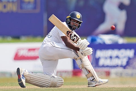 SL Vs AUS, 2nd Test Day 3: Sri Lanka's Kamindu Mendis plays a shot 