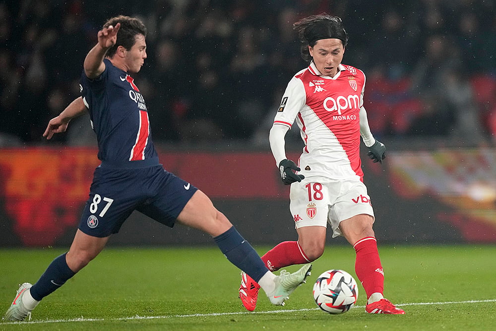 France Soccer League One Ligue 1 football PSG vs Monaco: Joao Neves