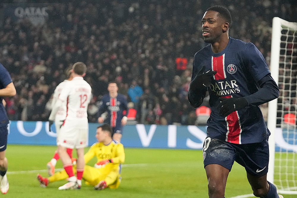 France Soccer League One Ligue 1 football PSG vs Monaco: Ousmane Dembele