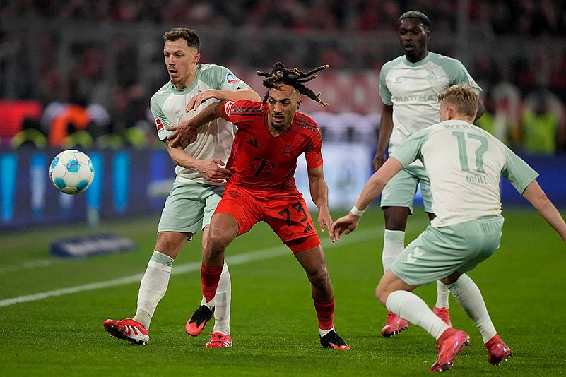 Germany Soccer Bundesliga Bayern Munich vs Werder Bremen: Sacha Boey