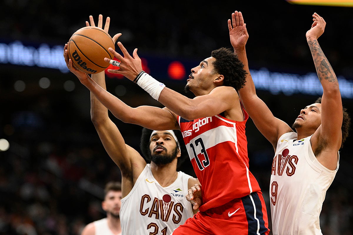 NBA Basketball game Cleveland Cavaliers vs Washington Wizards: Jordan Poole