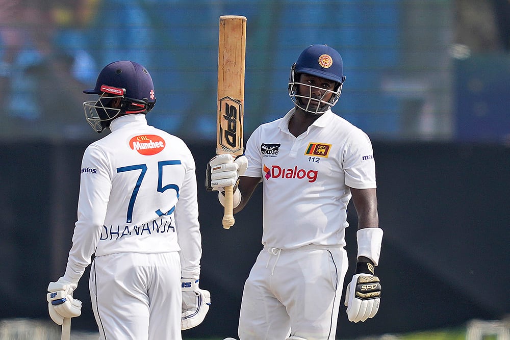 Sri Lanka and Australia Cricket SL Vs AUS 2nd Test Day 3 photos from Galle: Angelo Mathews 