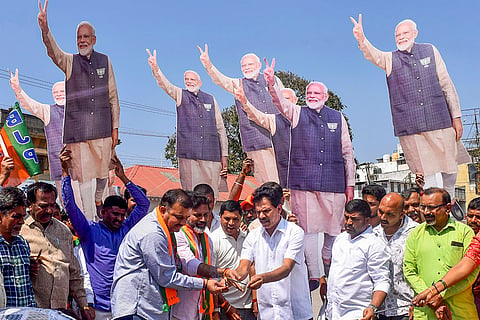 Delhi Polls 2025: BJP celebrations in Chikmagalur
