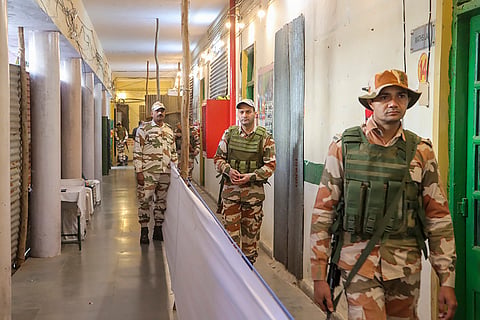 Security at a counting centre 
