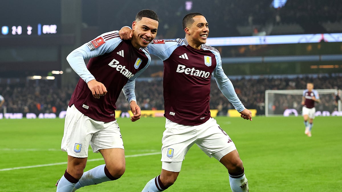 Morgan Rogers celebrates his goal against Tottenham in the FA Cup - null