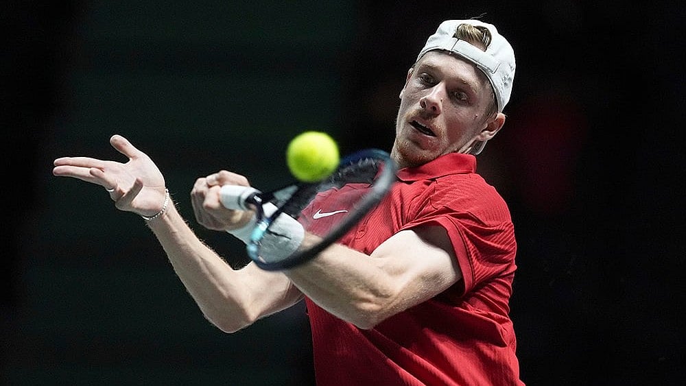 | Photo: Martin Rickett/PA via AP : Canada's Denis Shapovalov defeated Casper Ruud in the final.