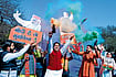 AAP Rejected, Or BJP Elected? | Photo: Tribhuvan Tiwari : Back After 27 Years: Supporters of the BJP celebrating outside the party office in Delhi
