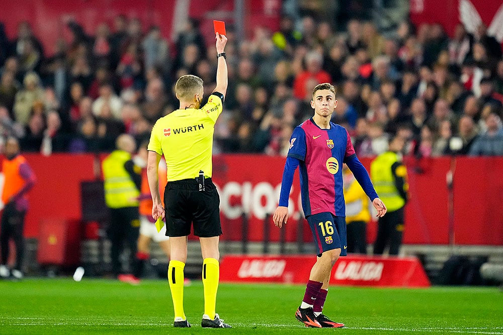 Spain Soccer La Liga match Sevilla vs FC Barcelona: Fermin Lopez