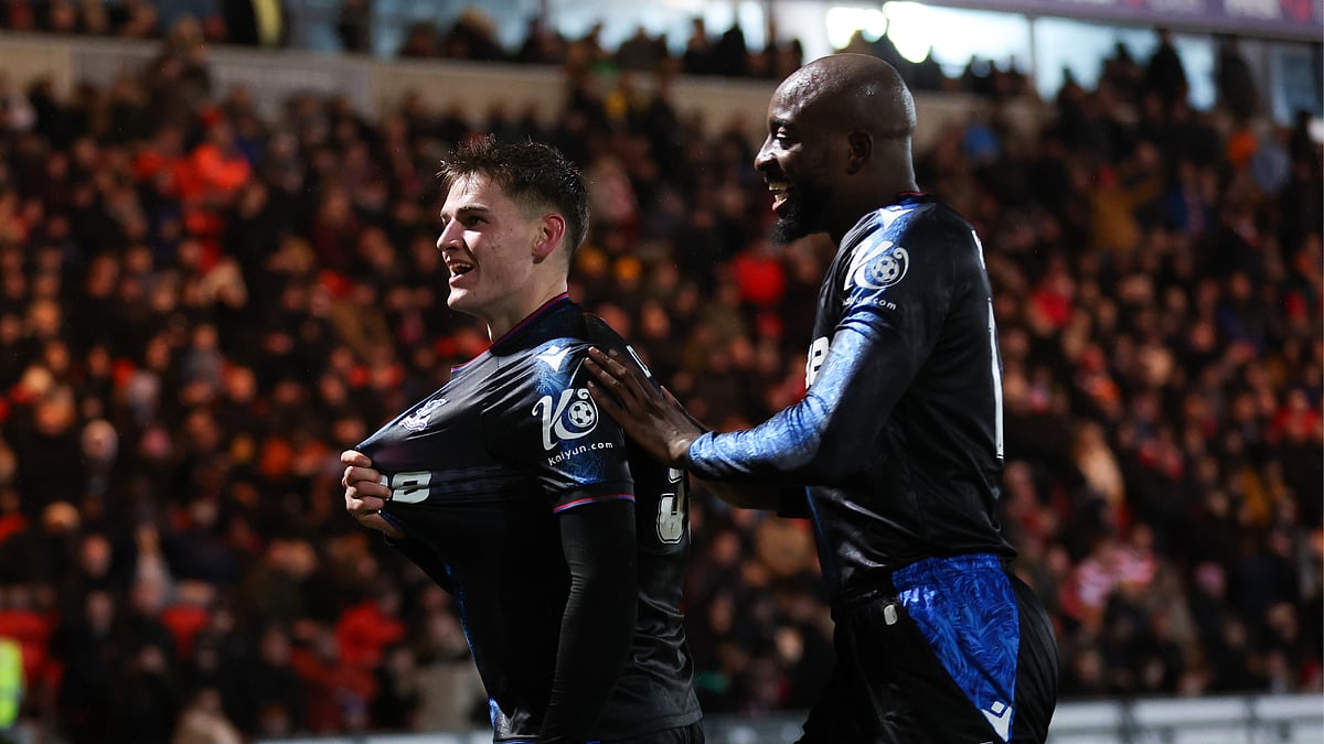 Justin Devenny celebrates his goal against Doncaster Rovers