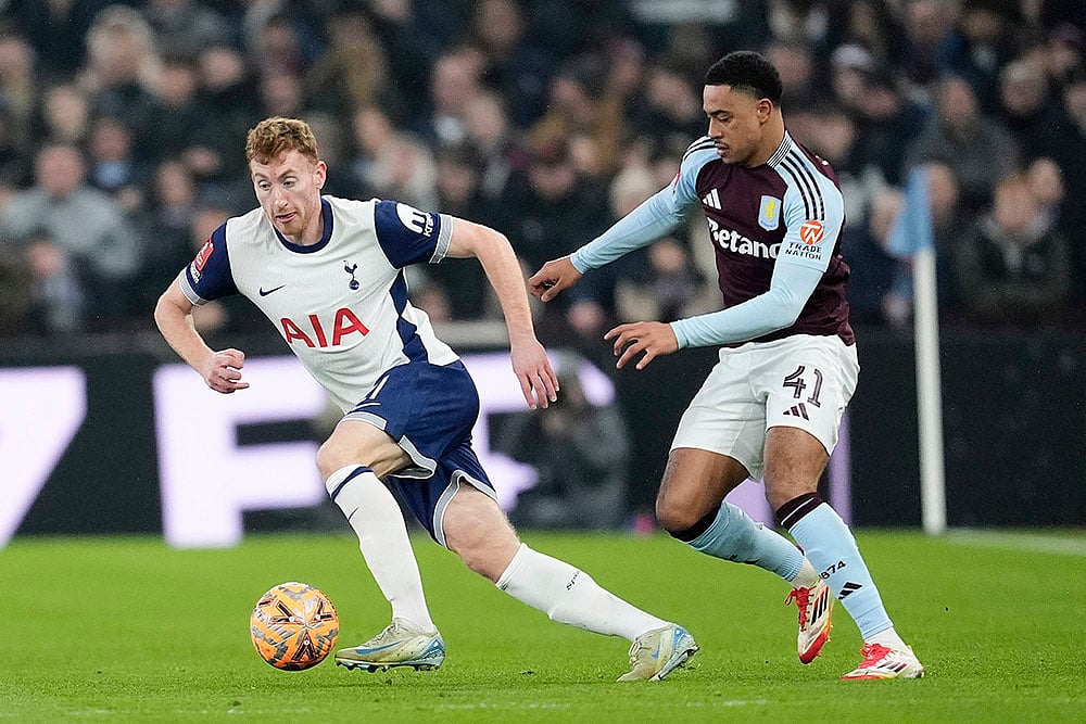 FA Cup Fourth Round Football match Aston Villa and Tottenham Hotspur: Jacob Ramsey 