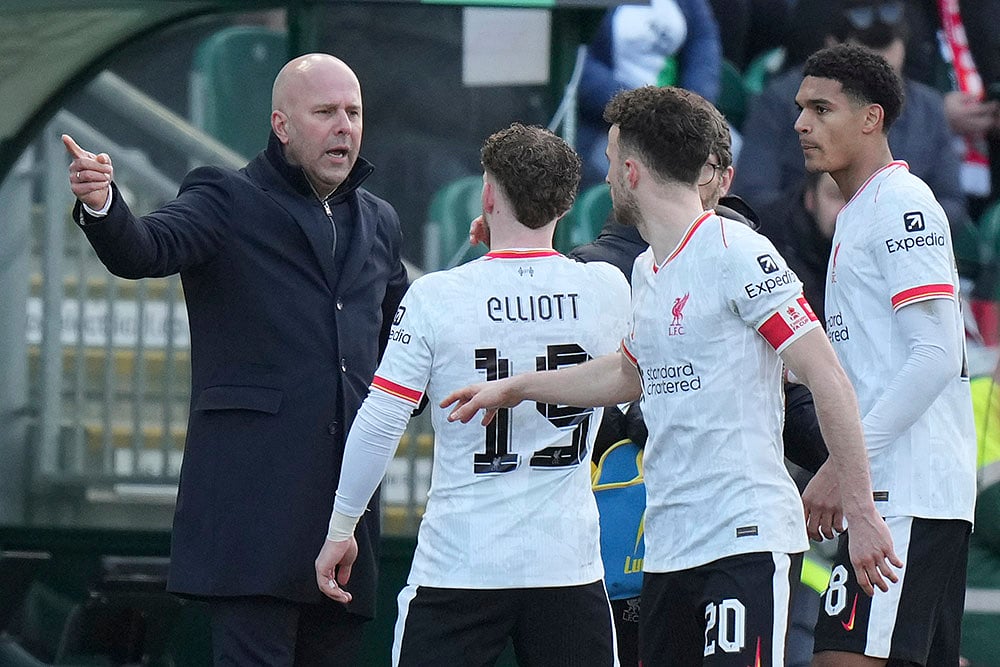 FA Cup Fourth Round Football match Plymouth Argyle vs Liverpool: Arne Slot