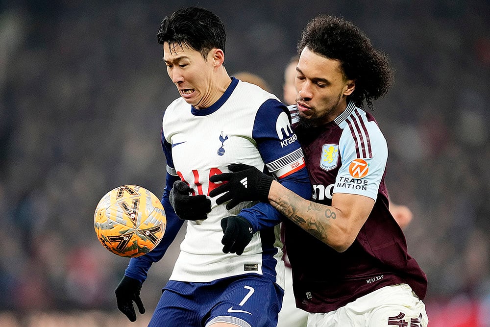 FA Cup Fourth Round Football match Aston Villa and Tottenham Hotspur: Boubacar Kamara