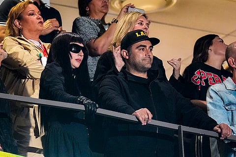 NFL Super Bowl 59 football, Eagles vs Chiefs: Lady Gaga watches from the stands 