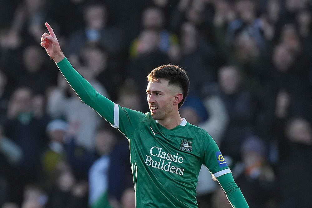 FA Cup Fourth Round Football match Plymouth Argyle vs Liverpool: Ryan Hardie