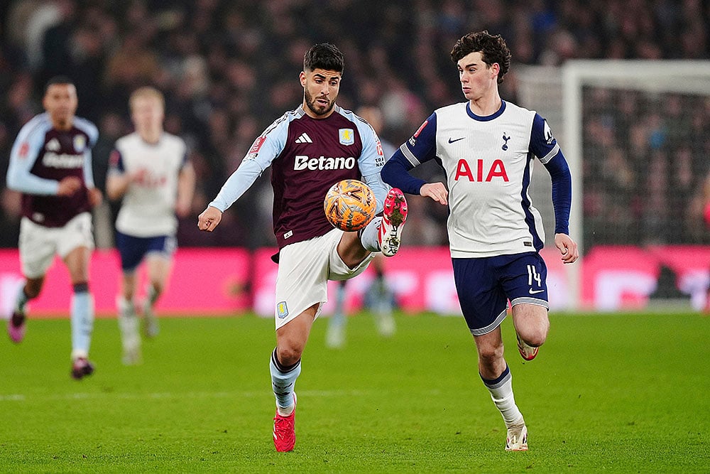FA Cup Fourth Round Football match Aston Villa and Tottenham Hotspur: Marco Asensio