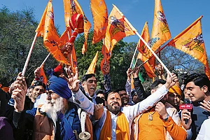 | Photo: Tribhuvan Tiwari : Back with a Bang: BJP workers and supporters after the party’s big win in the 2025 elections