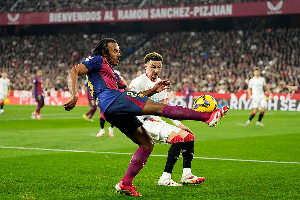 Spain Soccer La Liga match Sevilla vs FC Barcelona: Jules Kounde