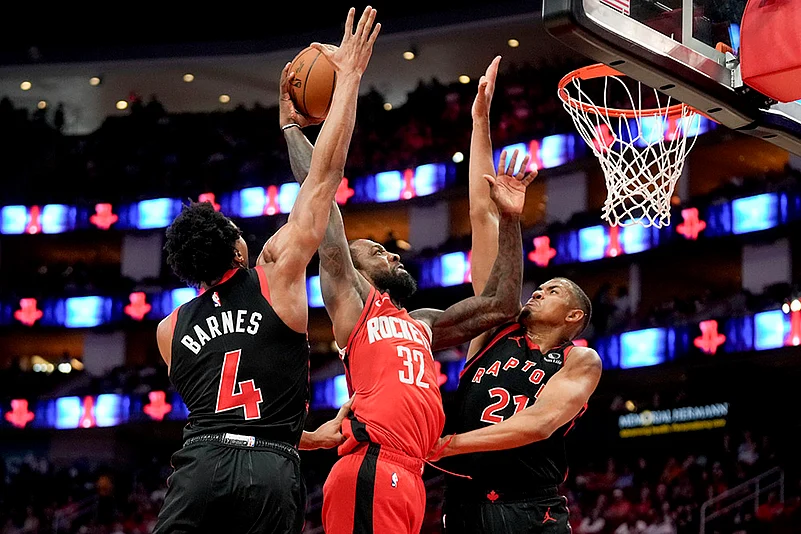 NBA basketball game Houston Rockets vs Toronto Raptors: Jeff Green