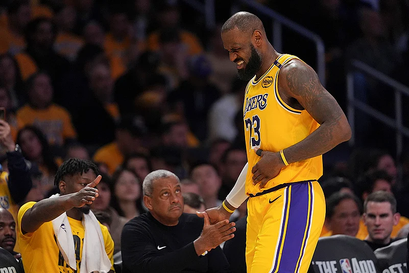 NBA basketball game Los Angeles Lakers vs Utah Jazz: LeBron James
