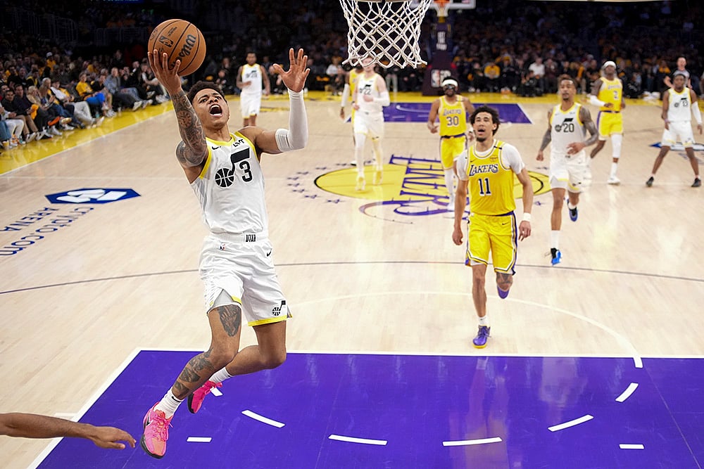 NBA basketball game Los Angeles Lakers vs Utah Jazz: 