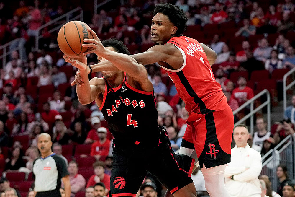 NBA basketball game Houston Rockets vs Toronto Raptors: Amen Thompson