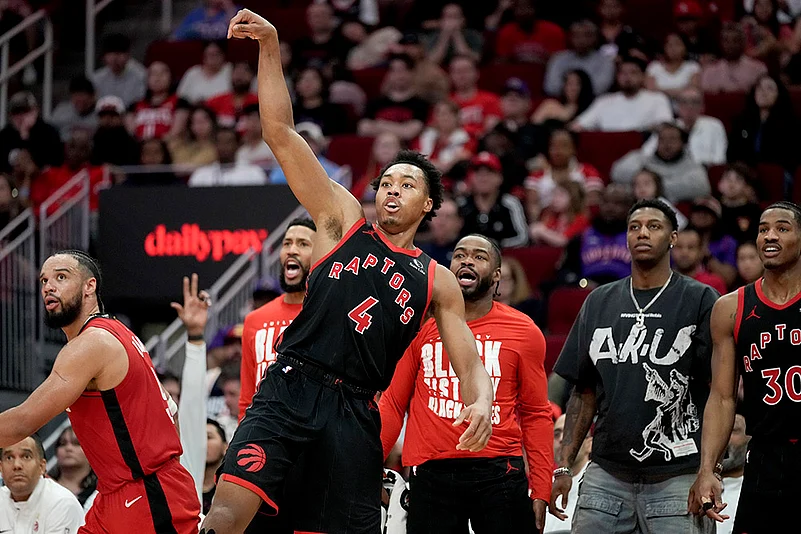 NBA basketball game Houston Rockets vs Toronto Raptors: Scottie Barnes