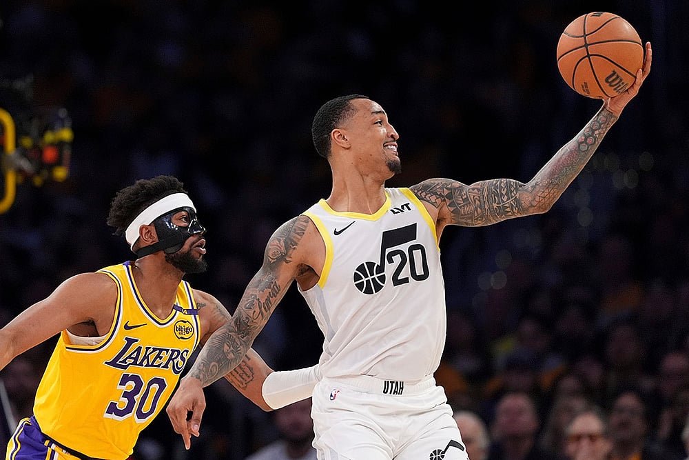 NBA basketball game Los Angeles Lakers vs Utah Jazz: Jordan Goodwin 