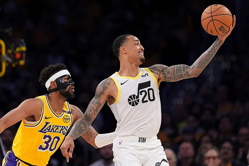 NBA basketball game Los Angeles Lakers vs Utah Jazz: Jordan Goodwin