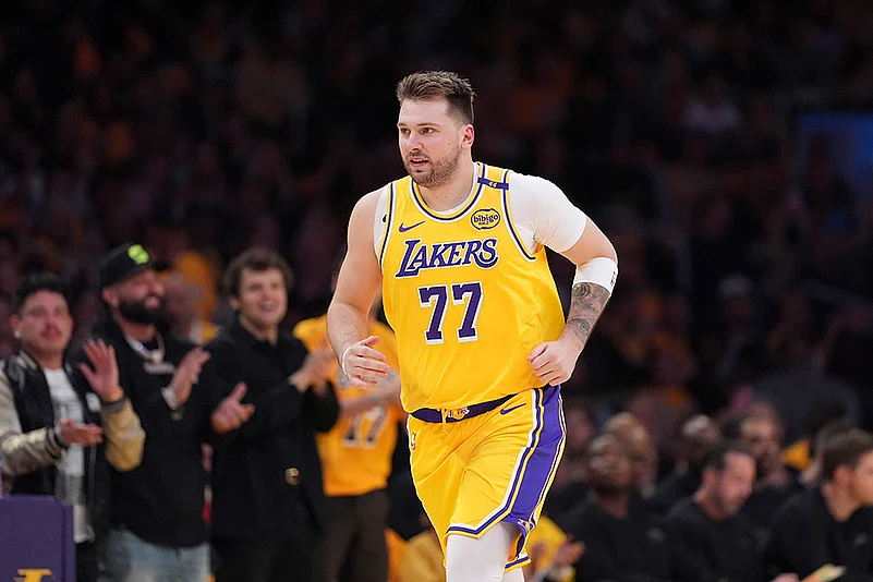 NBA basketball game Los Angeles Lakers vs Utah Jazz: Luka Doncic