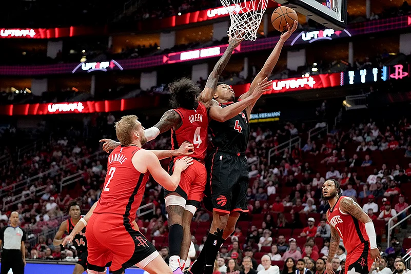 NBA basketball game Houston Rockets vs Toronto Raptors: Scottie Barnes