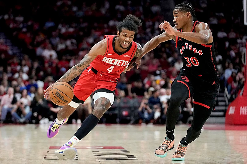 NBA basketball game Houston Rockets vs Toronto Raptors: Jalen Green