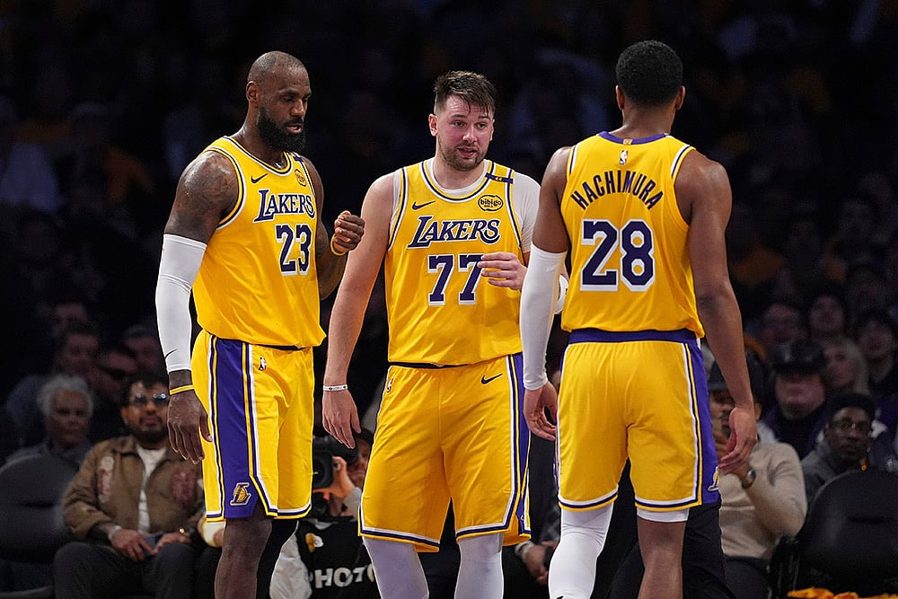 NBA basketball game Los Angeles Lakers vs Utah Jazz: Luka Doncic 