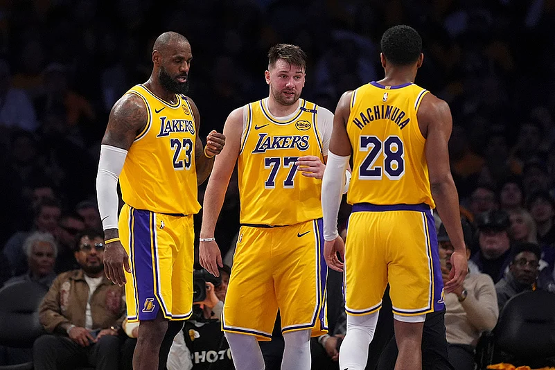 NBA basketball game Los Angeles Lakers vs Utah Jazz: Luka Doncic