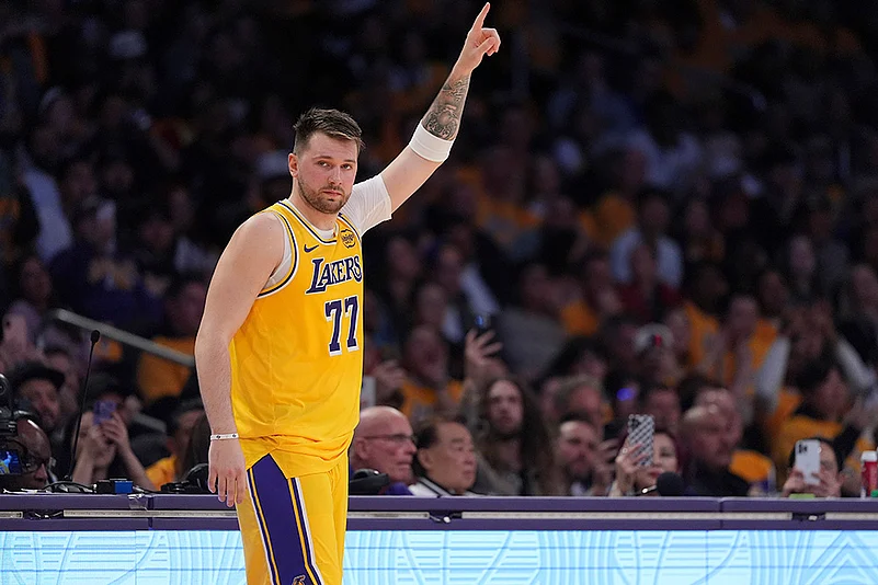 NBA basketball game Los Angeles Lakers vs Utah Jazz: Luka Doncic