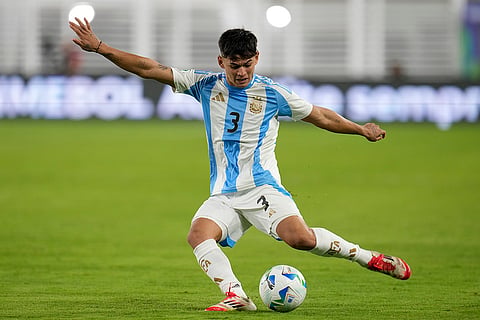 CONMEBOL U20 Championship: Argentina's Julio Soler strikes the ball