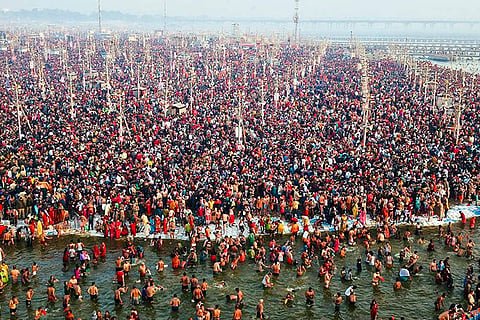 Maha Kumbh 2025,  Maghi Purnima Snan: Devotees take holy dip at the Sangam