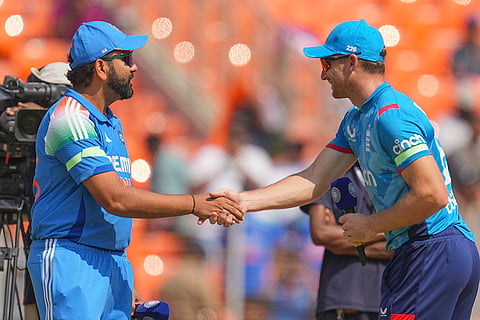IND vs ENG 3rd ODI: Rohit Sharma shakes hand with Jos Buttler after the coin toss