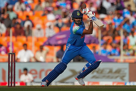 IND vs ENG 3rd ODI: India's Harshit Rana plays a shot