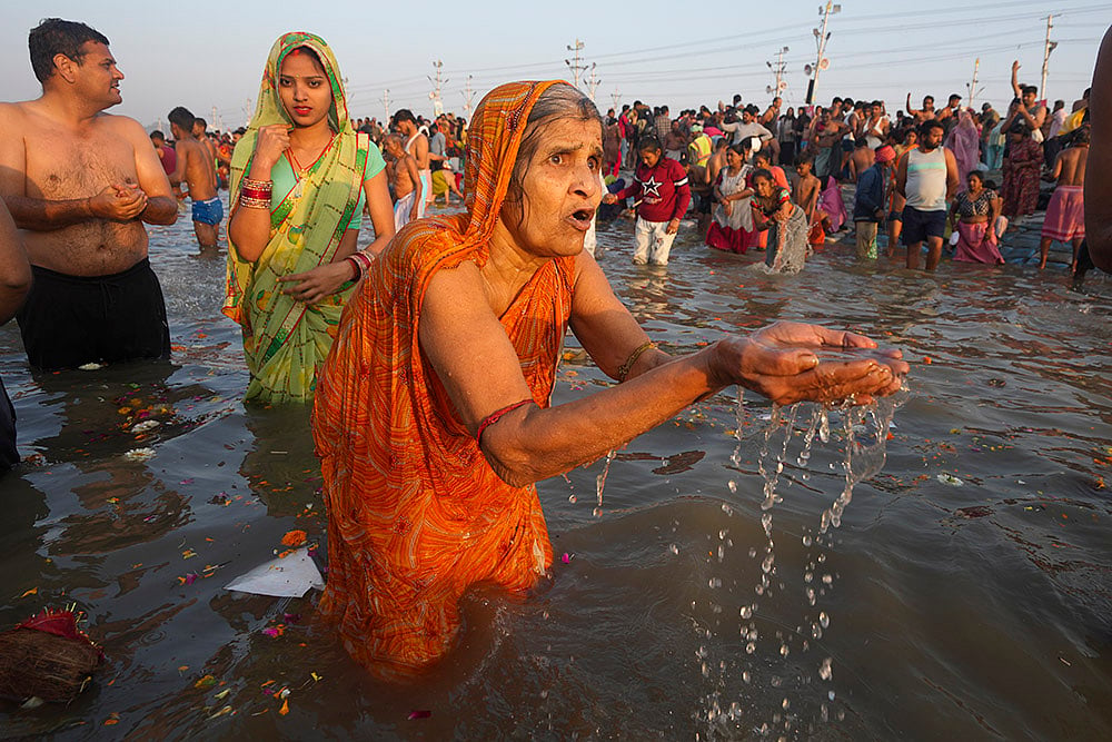 Maha Kumbh Mela 2025 Maghi Purnima Shahi Snan at Triveni Sangam in Prayagraj