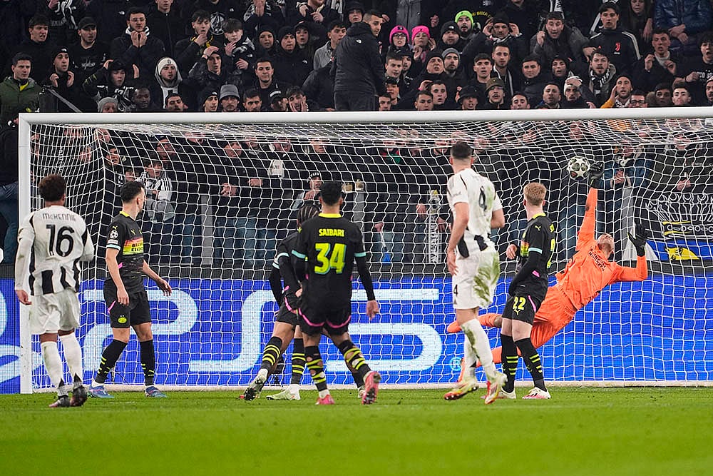 Italy Soccer Champions League playoff first leg Juventus and PSV Eindhoven: Weston McKennie