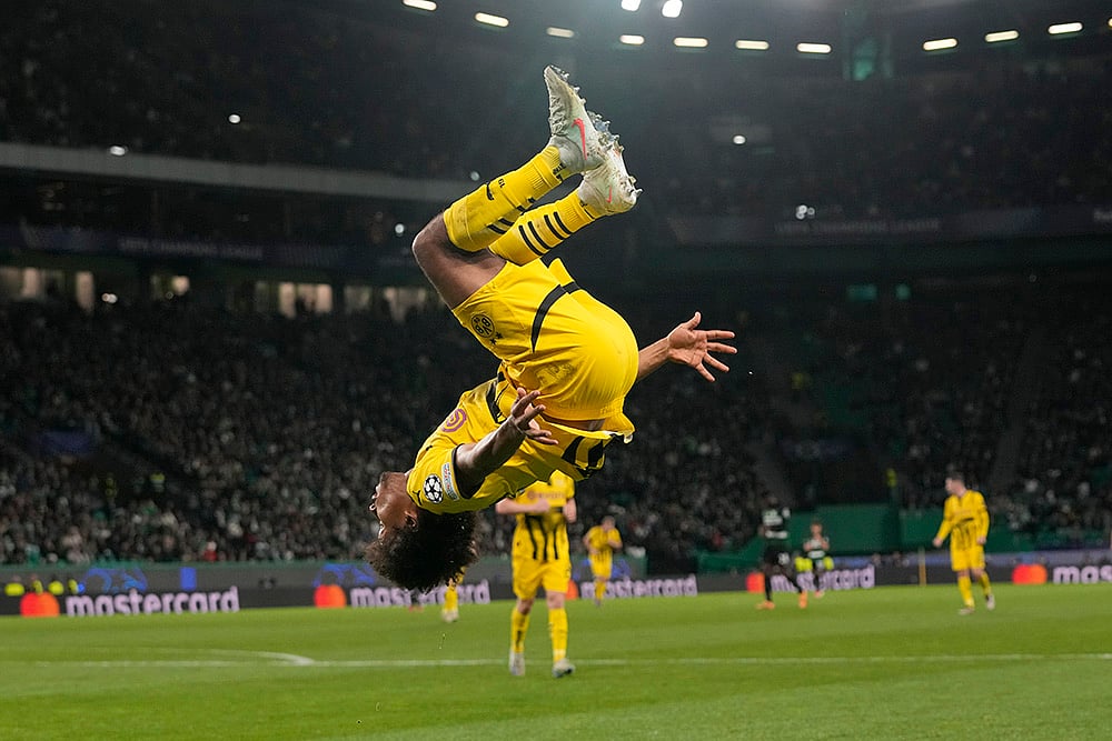 Portugal Soccer Champions League playoff first leg Sporting CP vs Borussia Dortmund: Karim Adeyemi